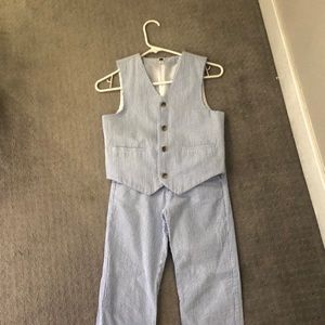 Janie and Jack Seersucker Suit Pants and Vest